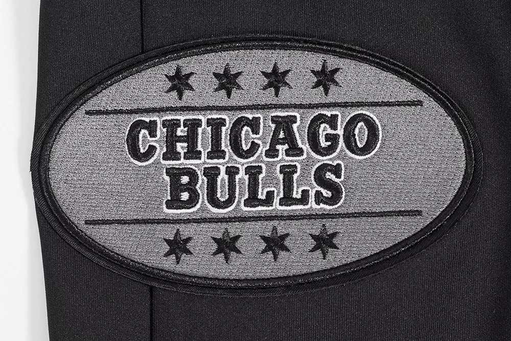 Pro Standard Men's Chicago Bulls Retro AJ 12 "Wolf Grey" Track Pants-Black - BLACK/GREY