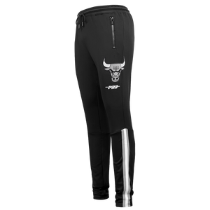 Pro Standard Men's Chicago Bulls Retro AJ 12 "Wolf Grey" Track Pants-Black