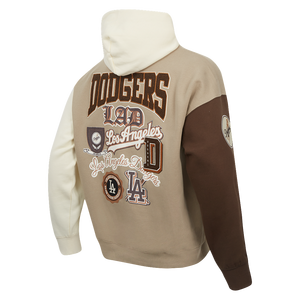 Pro Standard Men's Los Angeles Dodgers Logo Hoodie-Neutrals