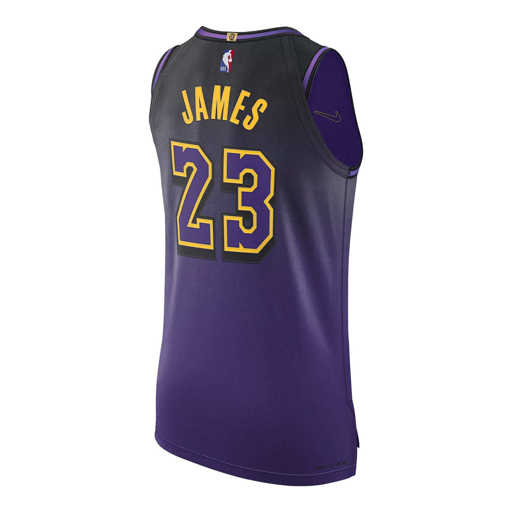Nike Boy's Los Angeles Lakers 2024 Lebron James City Edition Purple Jersey