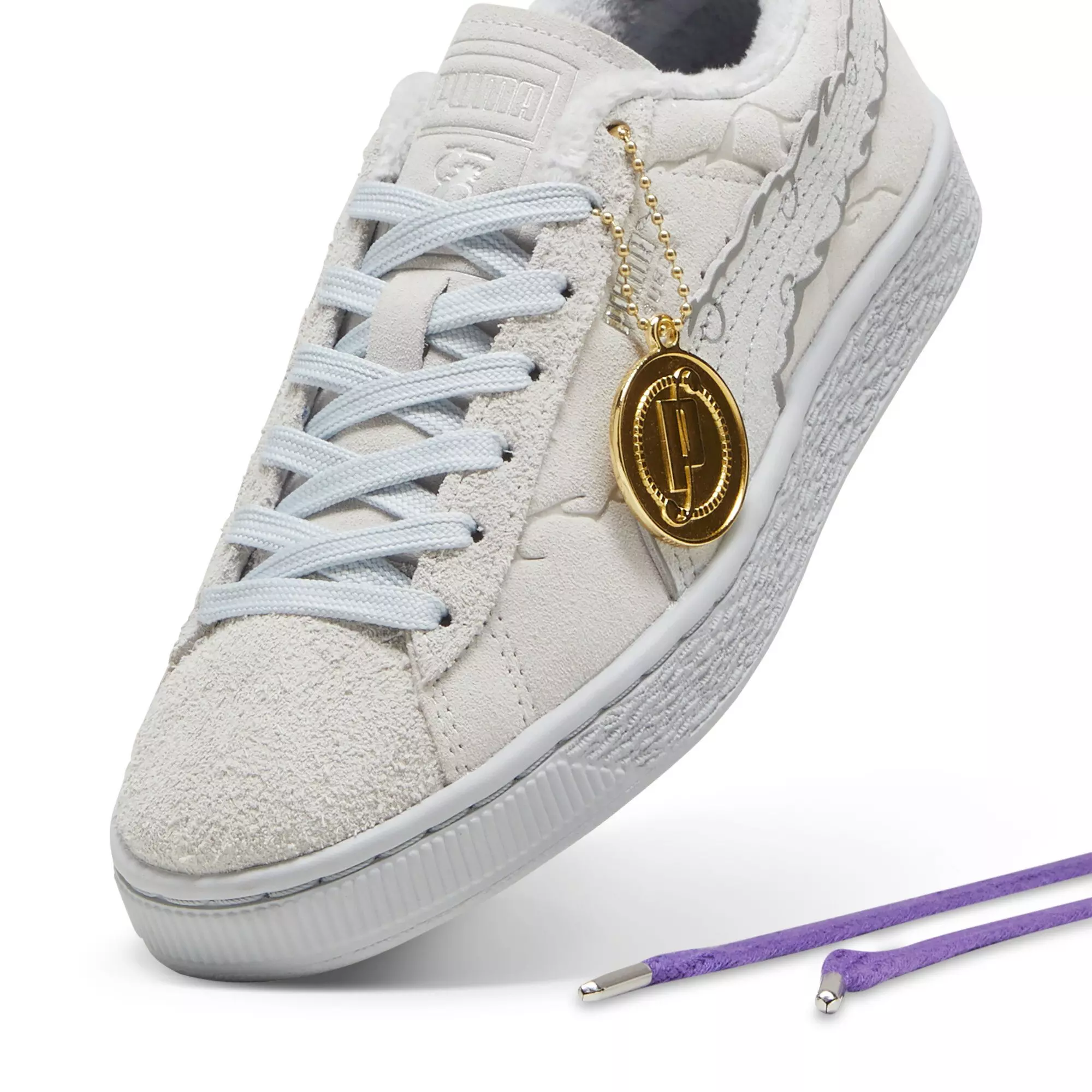 PUMA x One Piece "Luffy" Grade School Kids' Shoe - GREY/SILVER