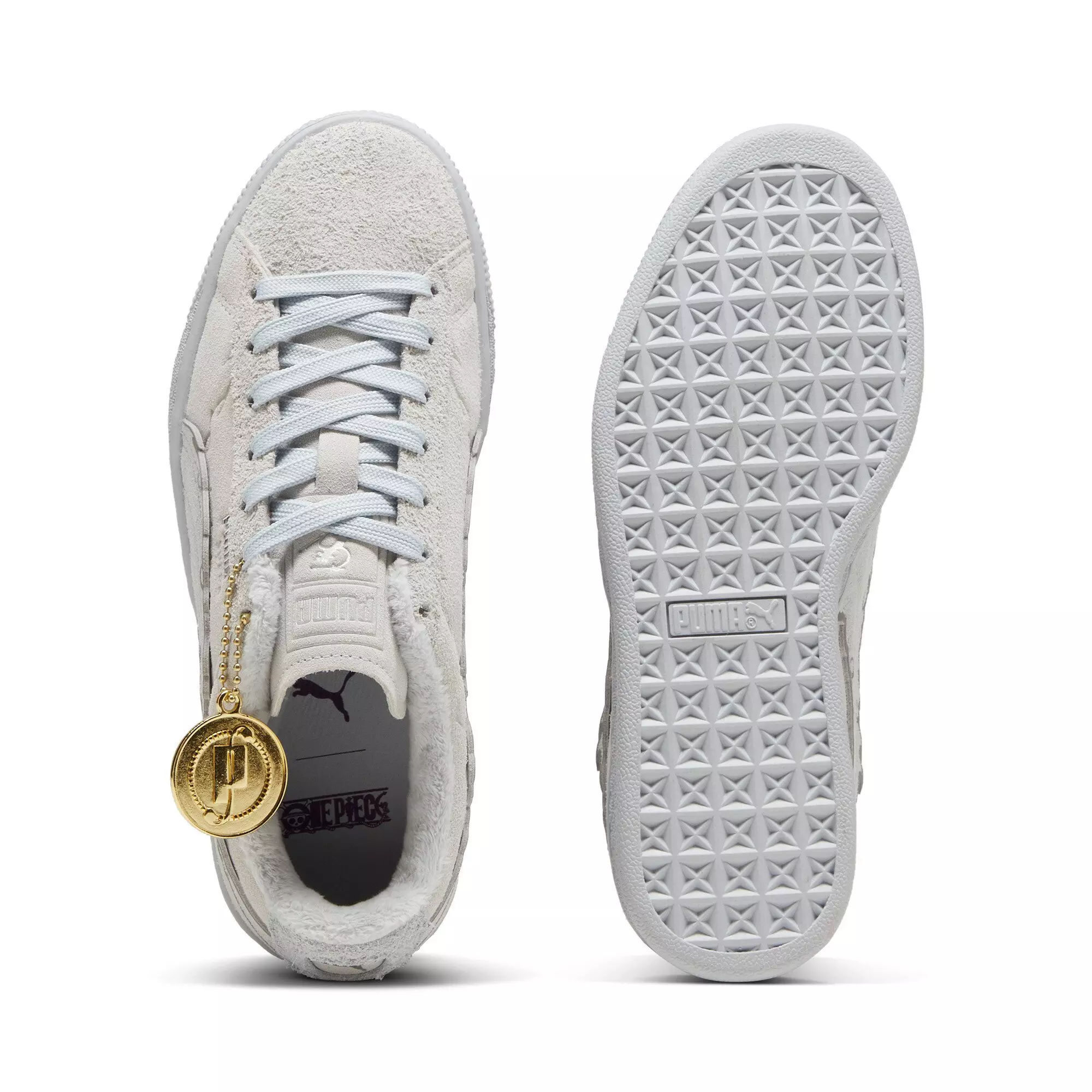 PUMA x One Piece "Luffy" Grade School Kids' Shoe - GREY/SILVER