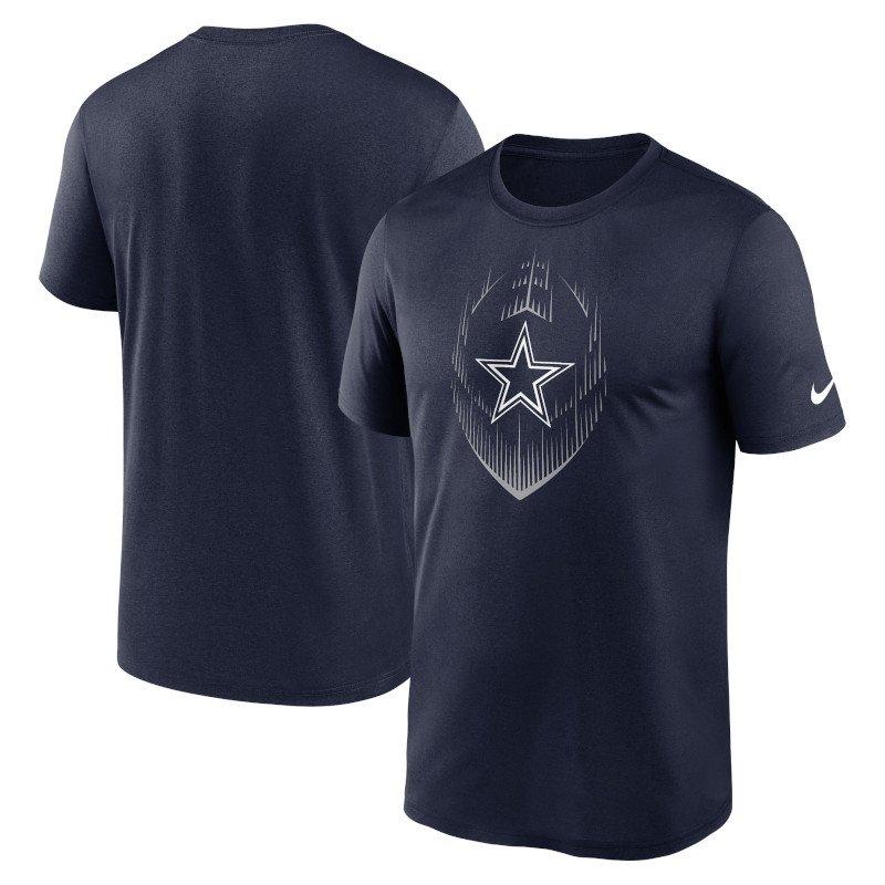 Nike Dallas Cowboys Icon Legend Football Short Sleeve Tee-Navy - NAVY Thumbnail View 3