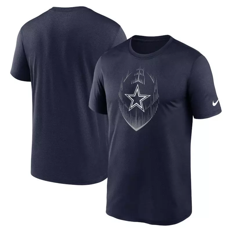 Nike Dallas Cowboys Icon Legend Football Short Sleeve Tee-Navy - NAVY