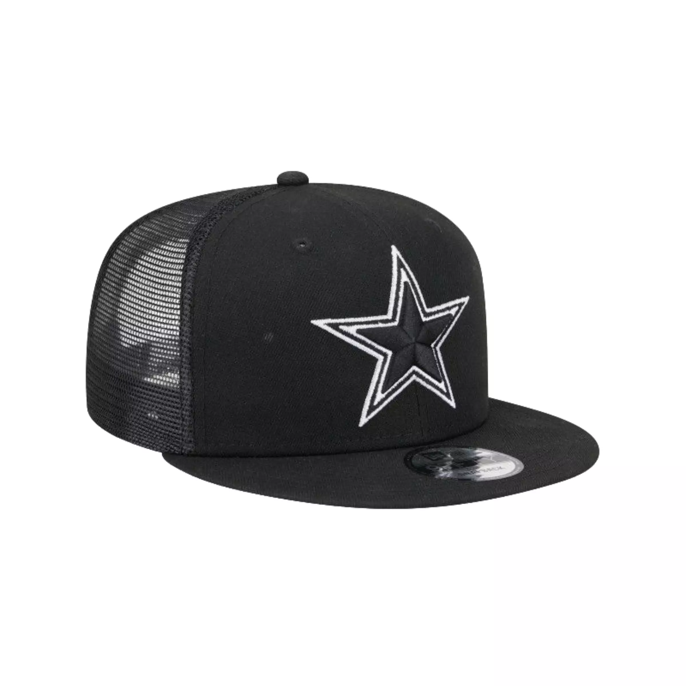 New Era Dallas Cowboys Star Logo Trucker 9FIFTY Snapback-Black - BLACK