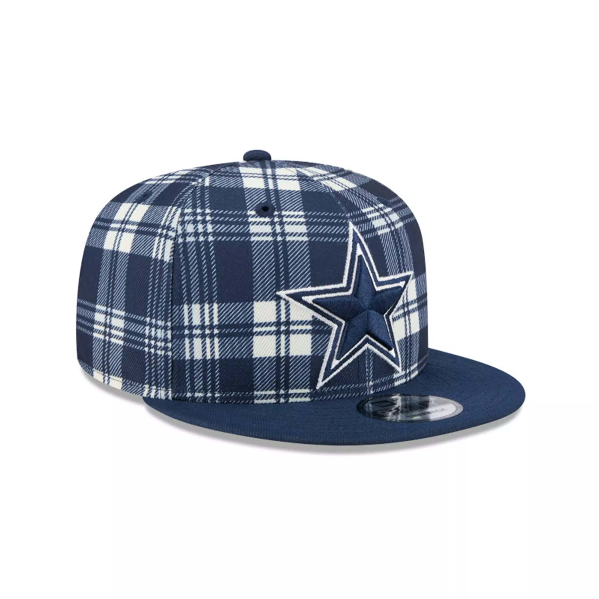 New Era Dallas Cowboys 9FIFTY Plaid Snapback Hat-Navy - NAVY