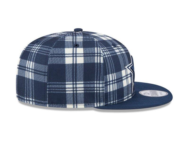 9FIFTY ダラス・カウボーイズ New Era Dallas Cowboys 9FIFTY Plaid Snapback Hat-Navy