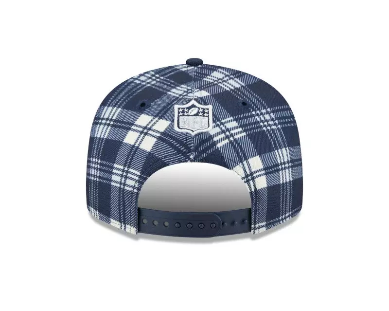 New Era Dallas Cowboys 9FIFTY Plaid Snapback Hat-Navy - NAVY