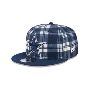 New Era Dallas Cowboys 9FIFTY Plaid Snapback Hat-Navy