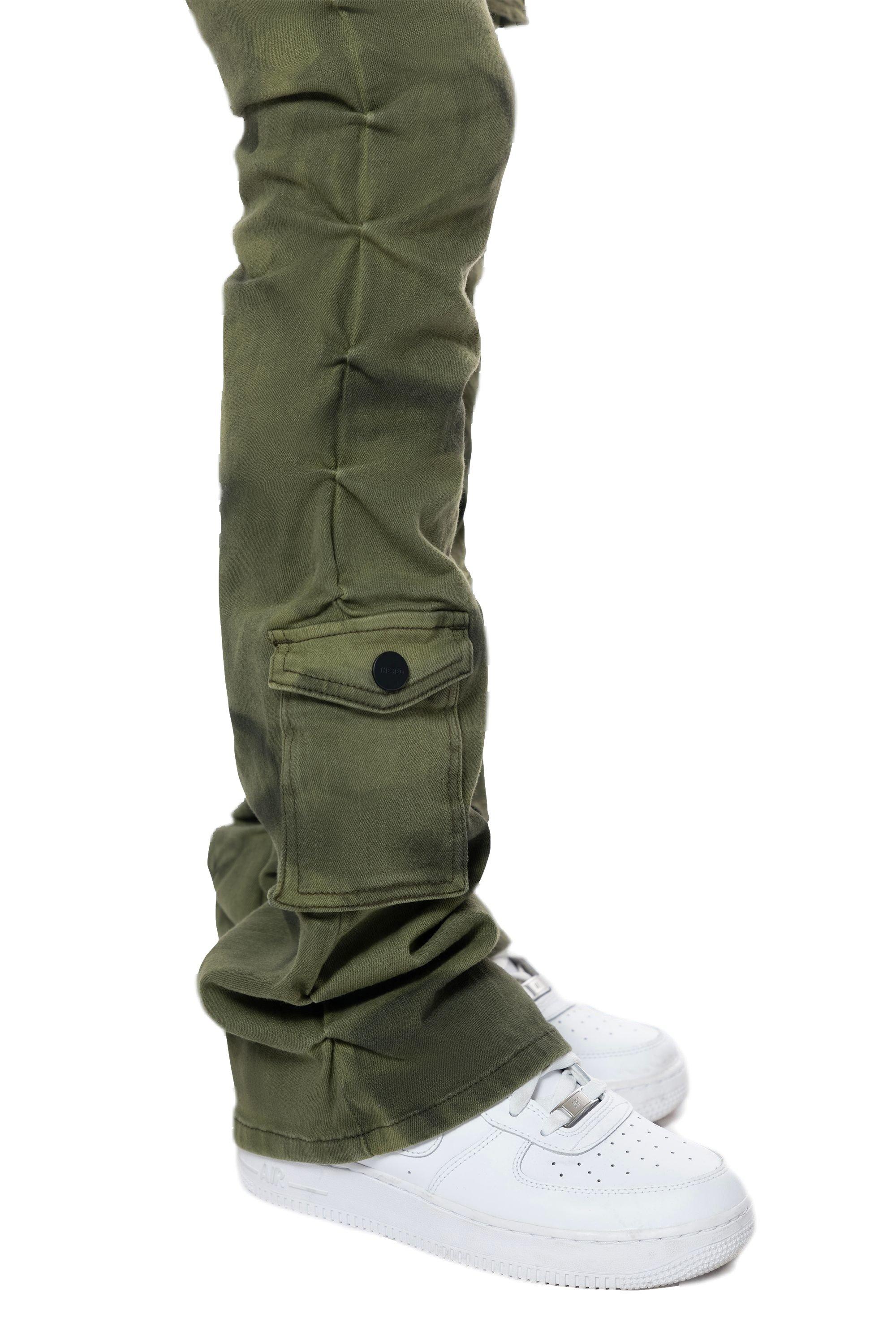 Grindhouse Twill Stacked Women's Dye Green Pants