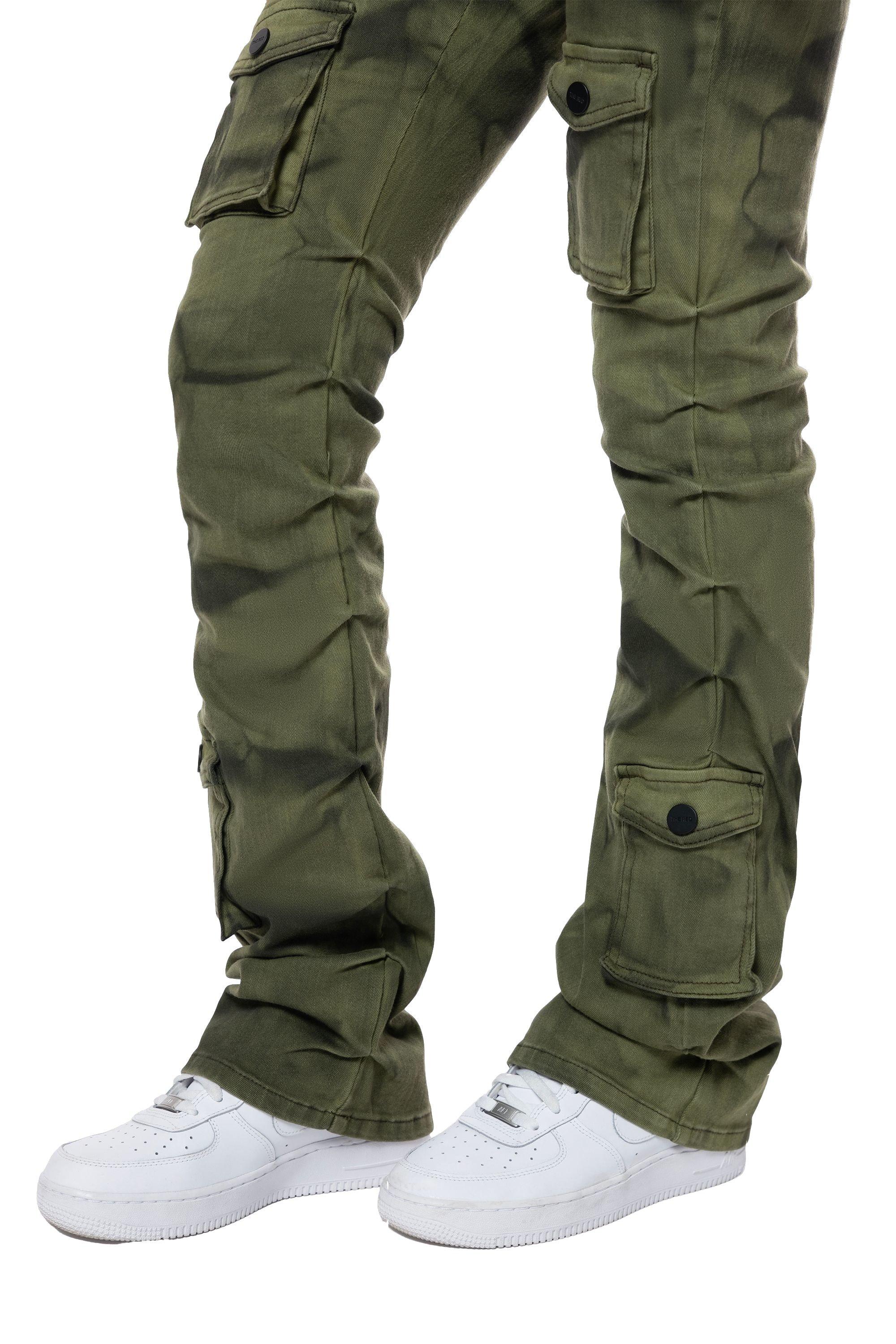 Grindhouse Twill Stacked Women's Dye Green Pants