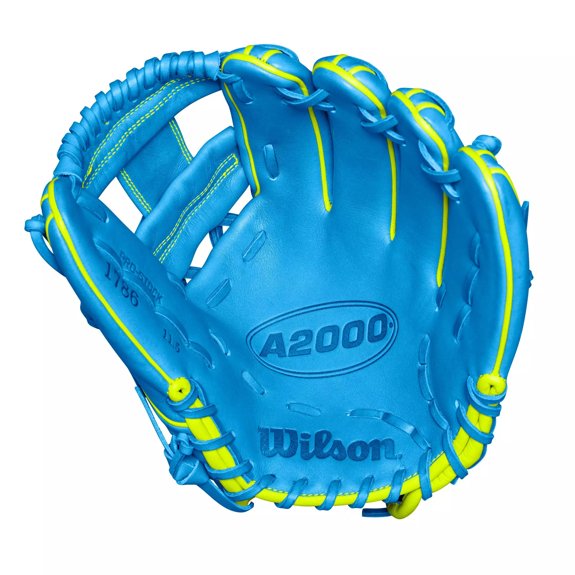 Wilson A2000 1786 11.5” Infield Baseball Glove 2024 - BLUE/YELLOW