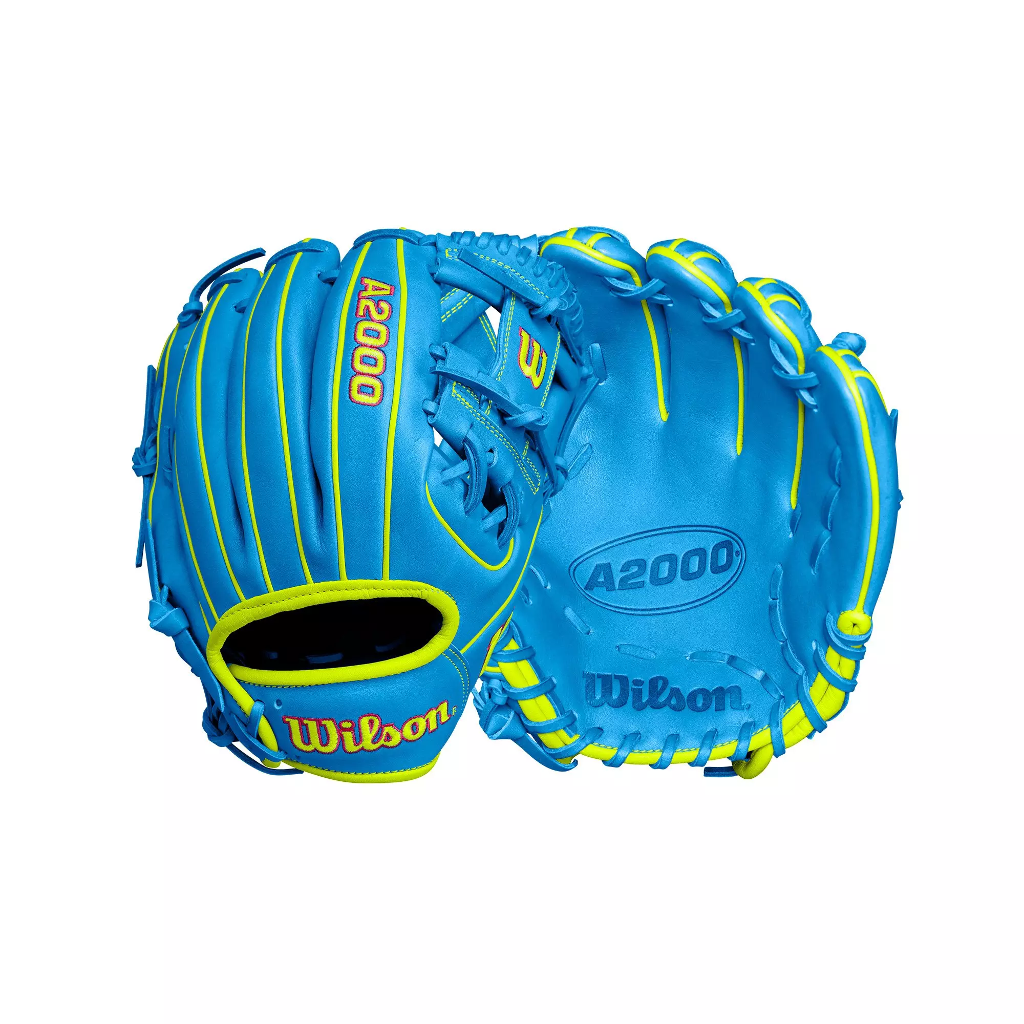 Wilson A2000 1786 11.5” Infield Baseball Glove 2024 - BLUE/YELLOW