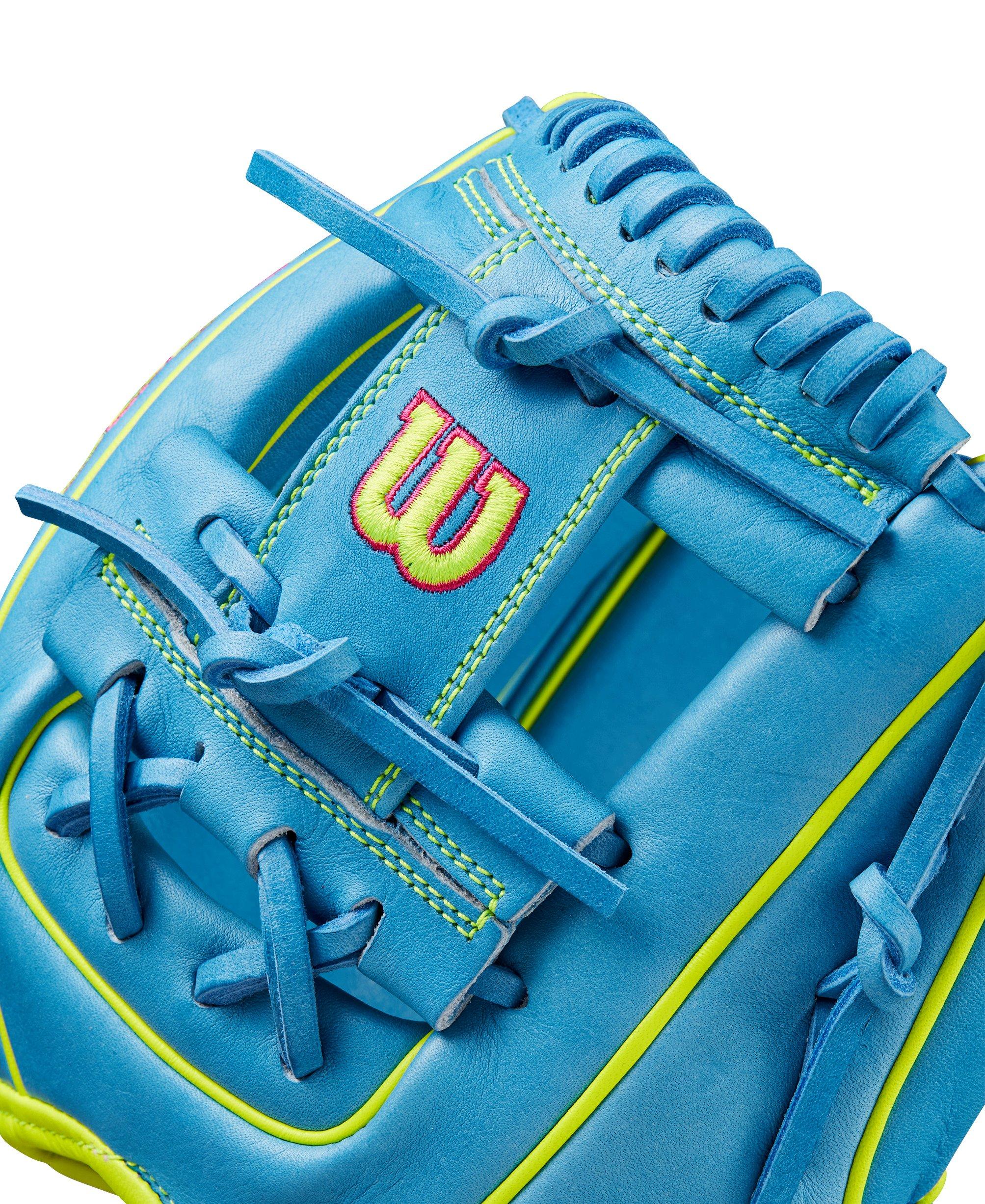 Wilson A2000 1786 11.5&rdquo; Infield Baseball Glove 2024 - BLUE/YELLOW Thumbnail View 7
