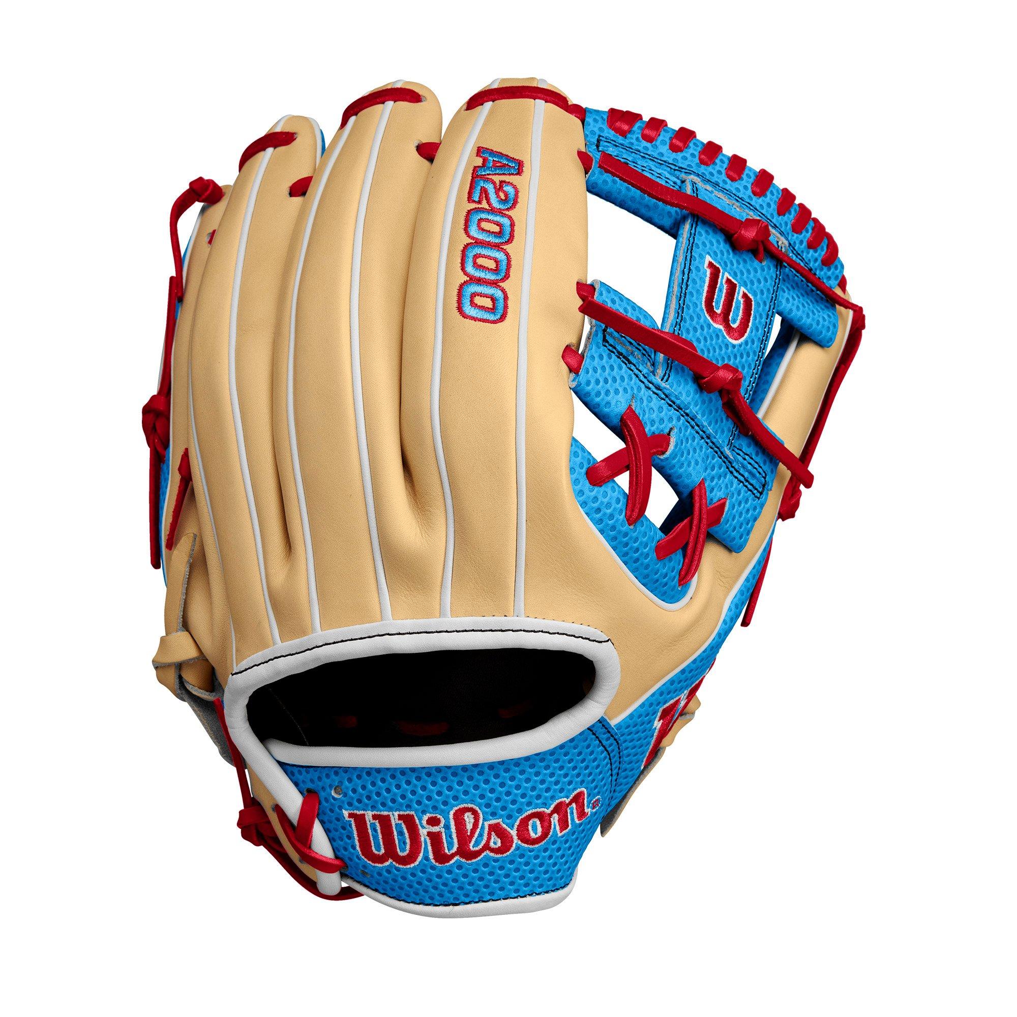 Wilson A2000 SC1975 11.75&rdquo; Infield Baseball Glove 2024 - LT BLUE/RED Thumbnail View 1