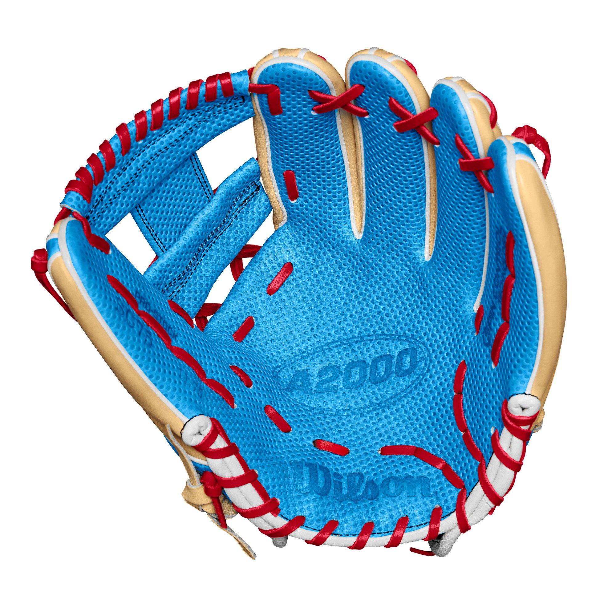 Wilson A2000 SC1975 11.75&rdquo; Infield Baseball Glove 2024 - LT BLUE/RED Thumbnail View 2