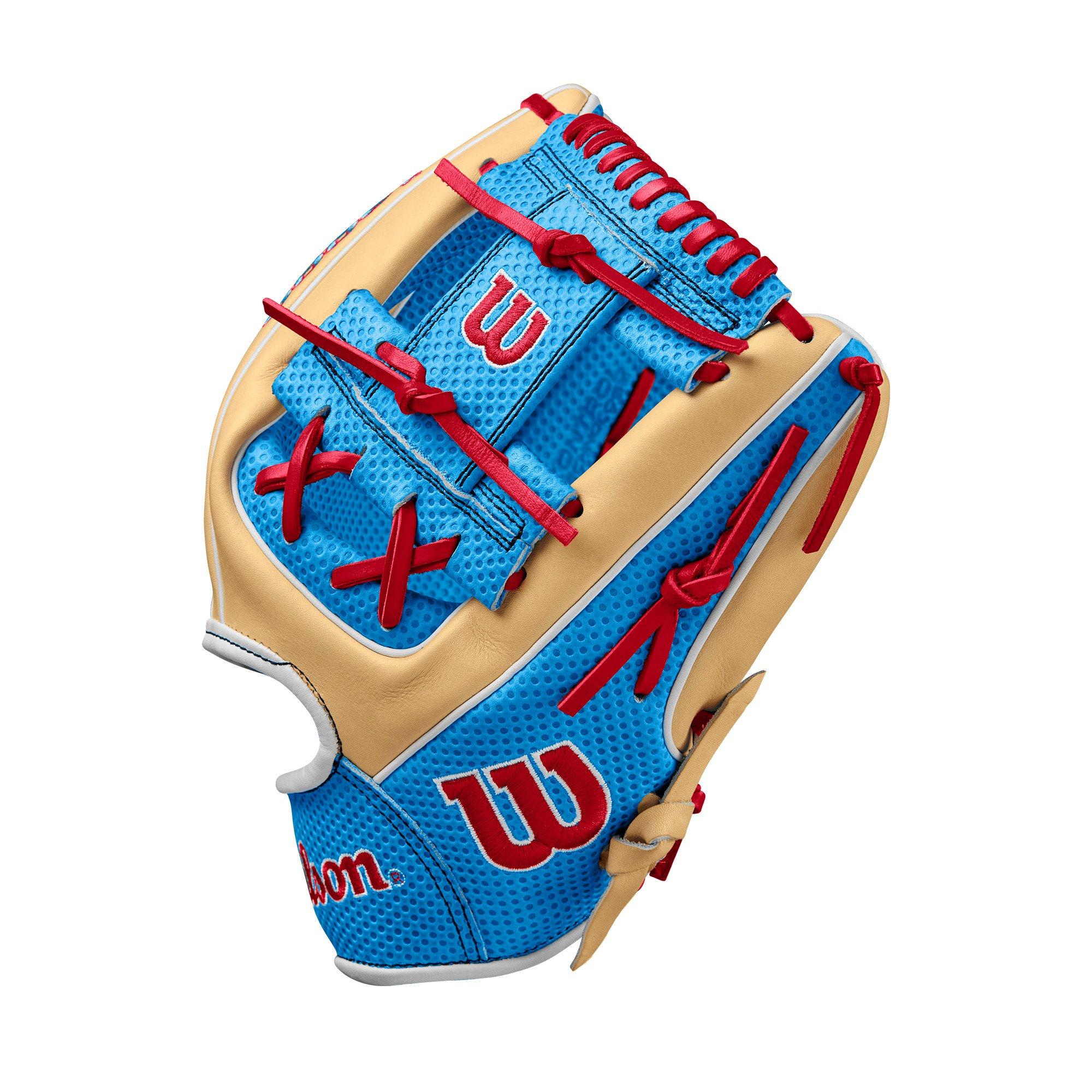 Wilson A2000 SC1975 11.75&rdquo; Infield Baseball Glove 2024 - LT BLUE/RED Thumbnail View 4