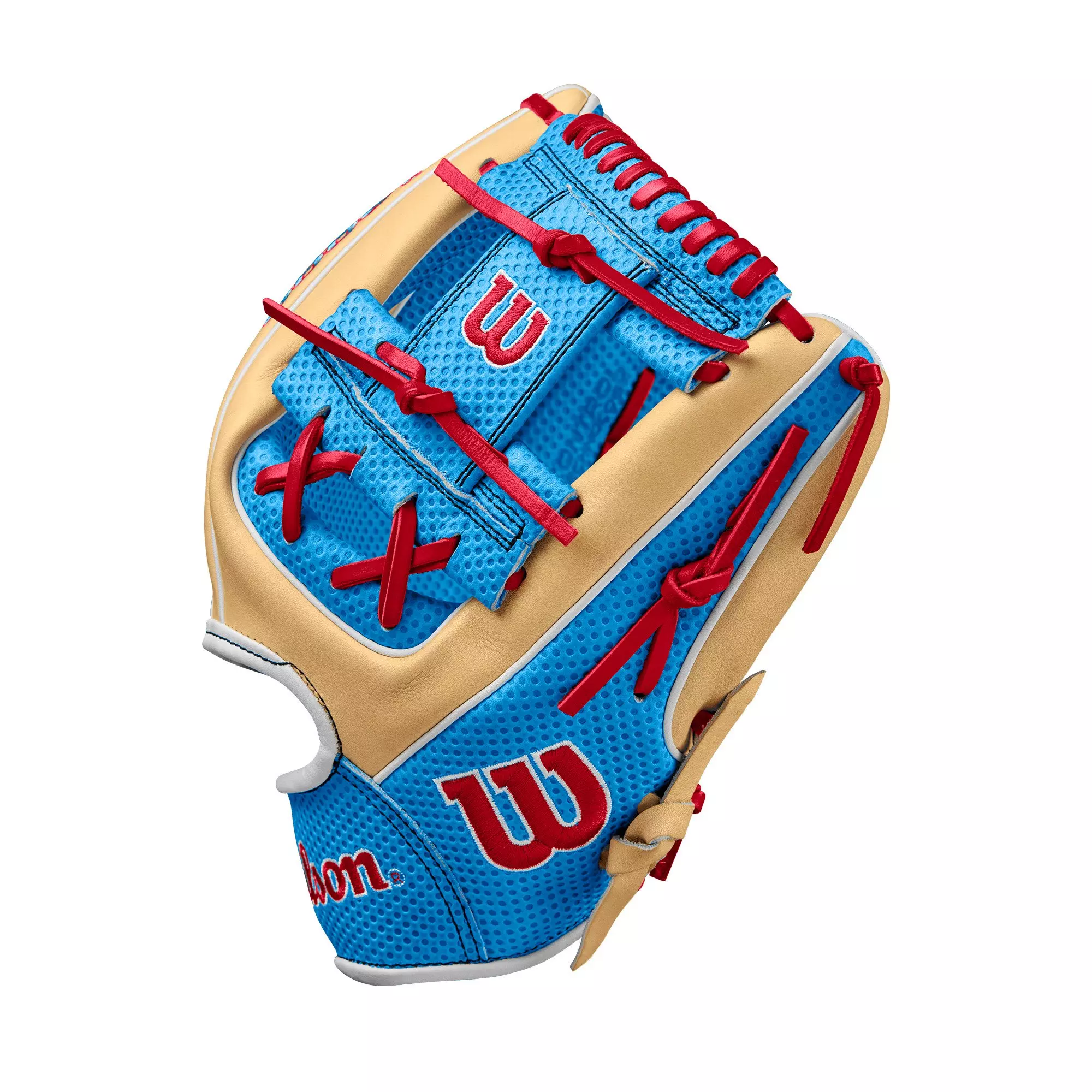 Wilson A2000 SC1975 11.75&rdquo; Infield Baseball Glove 2024 - LT BLUE/RED