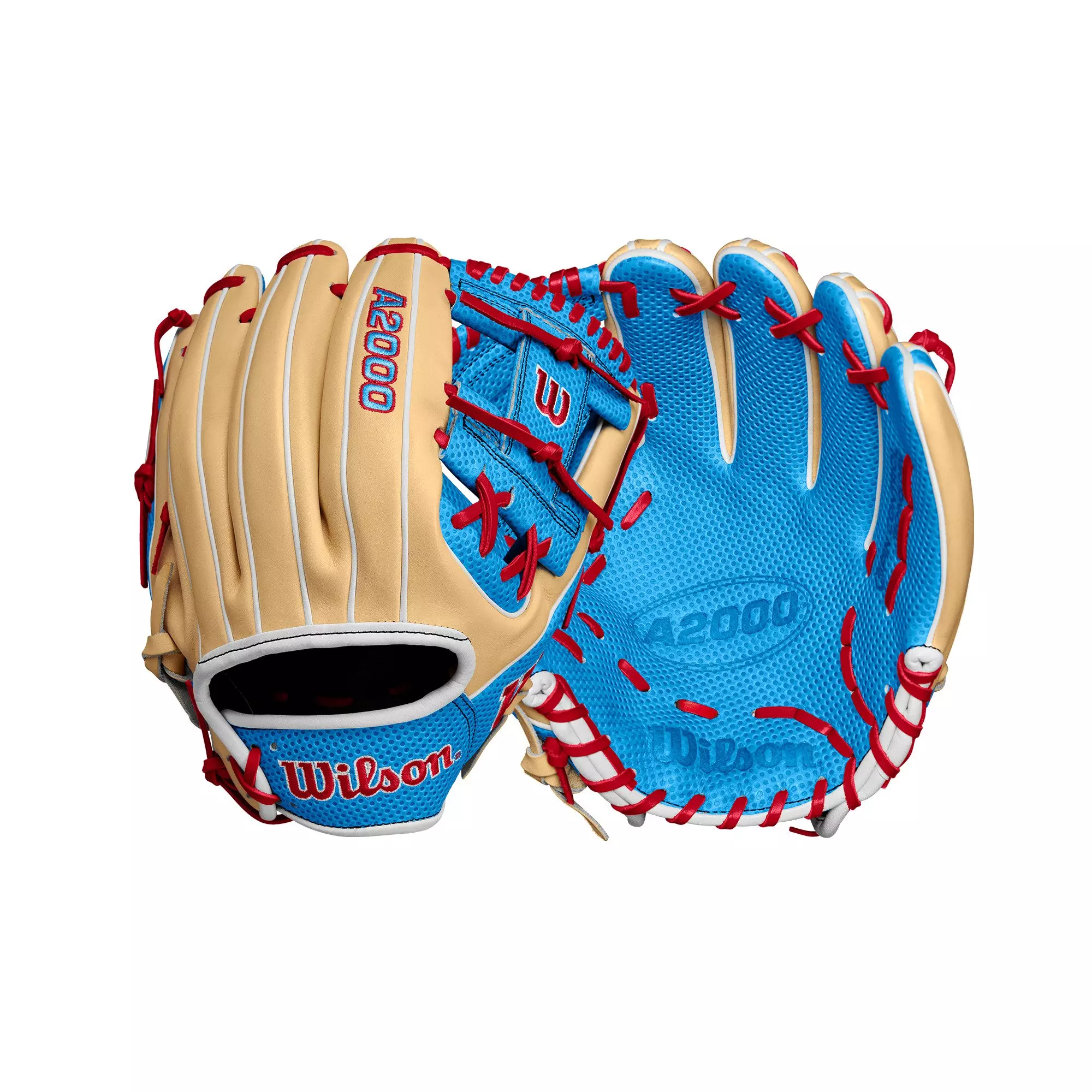 Wilson A2000 SC1975 11.75&rdquo; Infield Baseball Glove 2024 - LT BLUE/RED
