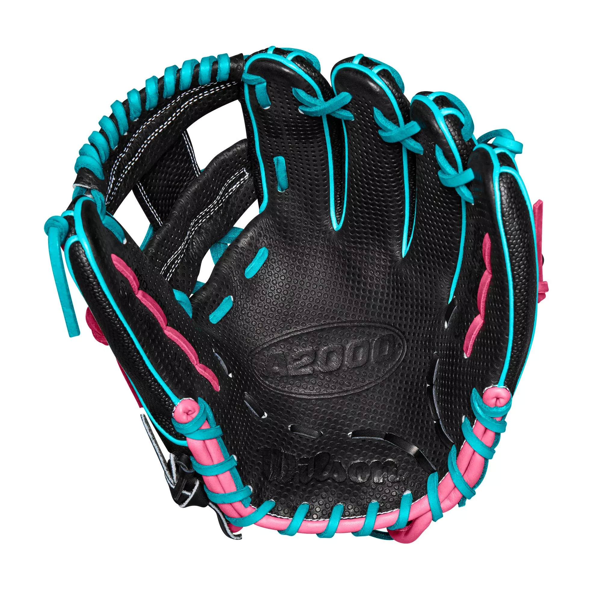 Wilson A2000 Winter SC1786SS 11.5&rdquo; Infield Baseball Glove 2024 - Black/Teal/Pink - BLACK/PINK