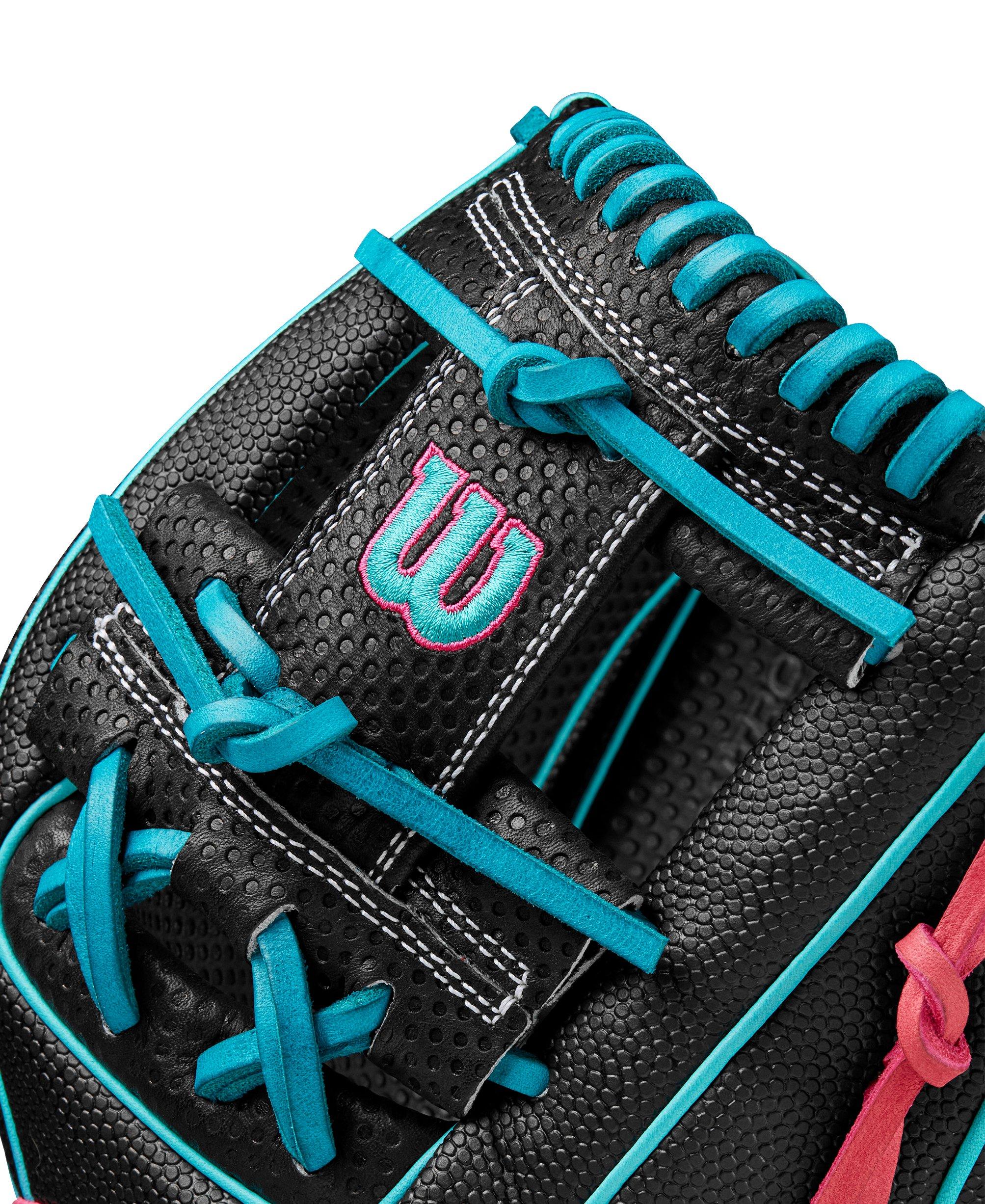 Wilson A2000 Winter SC1786SS 11.5&rdquo; Infield Baseball Glove 2024 - Black/Teal/Pink - BLACK/PINK Thumbnail View 5