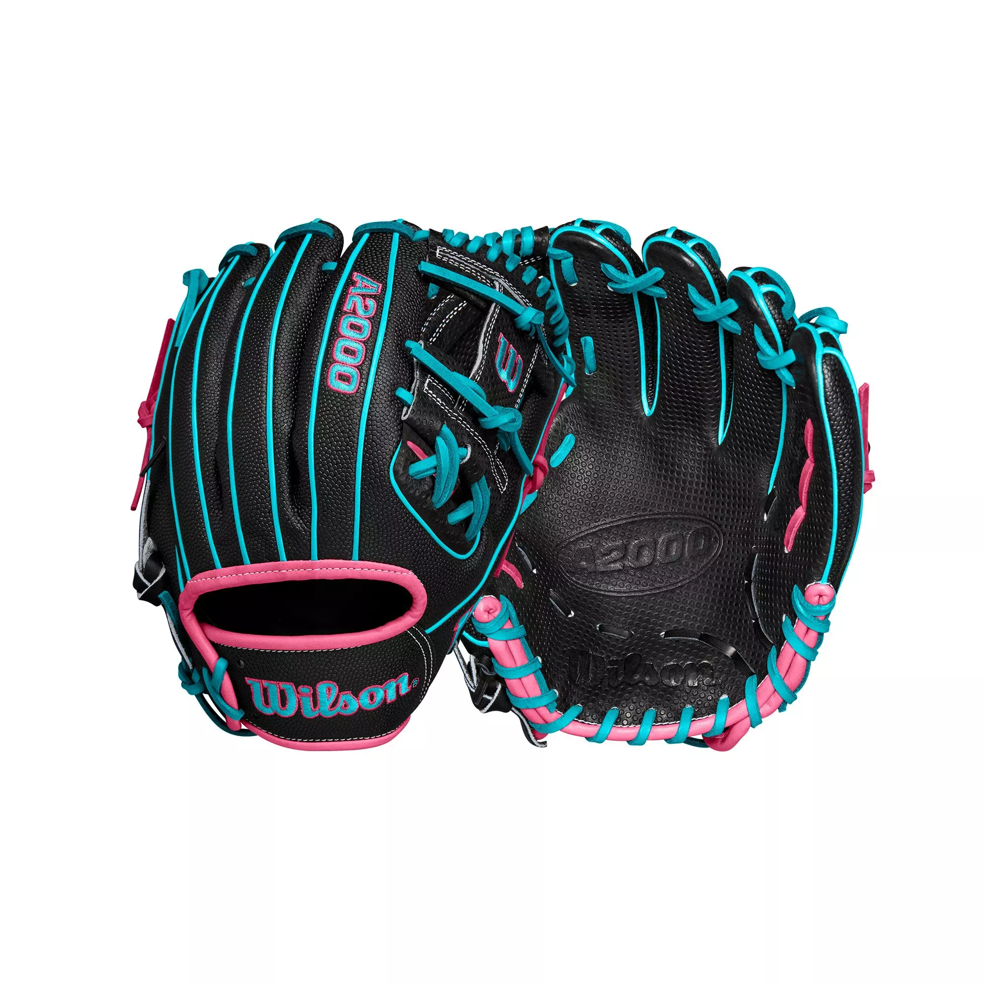 Wilson A2000 Winter SC1786SS 11.5&rdquo; Infield Baseball Glove 2024 - Black/Teal/Pink - BLACK/PINK