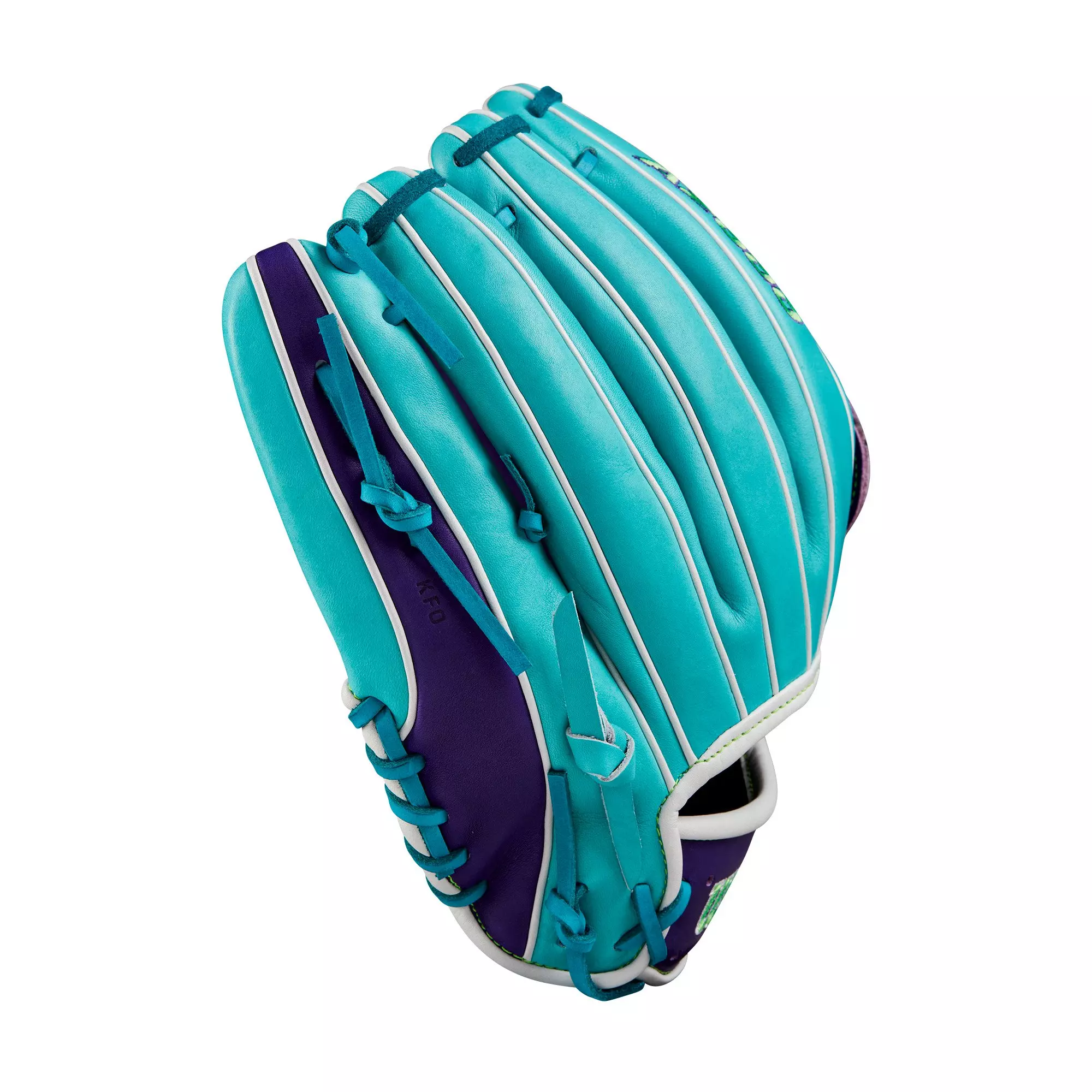 Wilson A2000 Winter DW5 12” Infield Baseball Glove 2024 - Teal/Purple - TEAL/WHITE