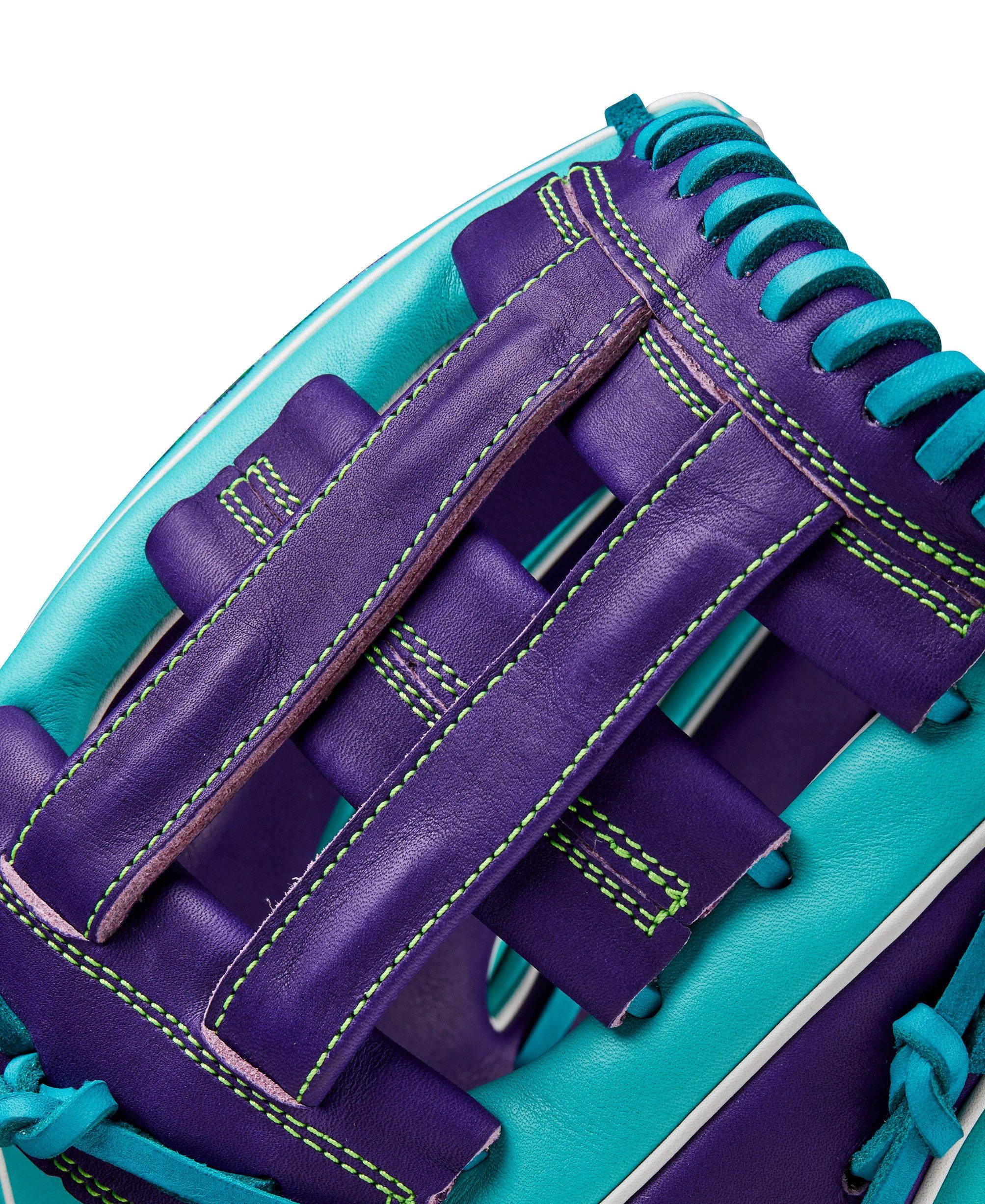 Wilson A2000 Winter DW5 12” Teal/Purple Infield Baseball Glove 2024