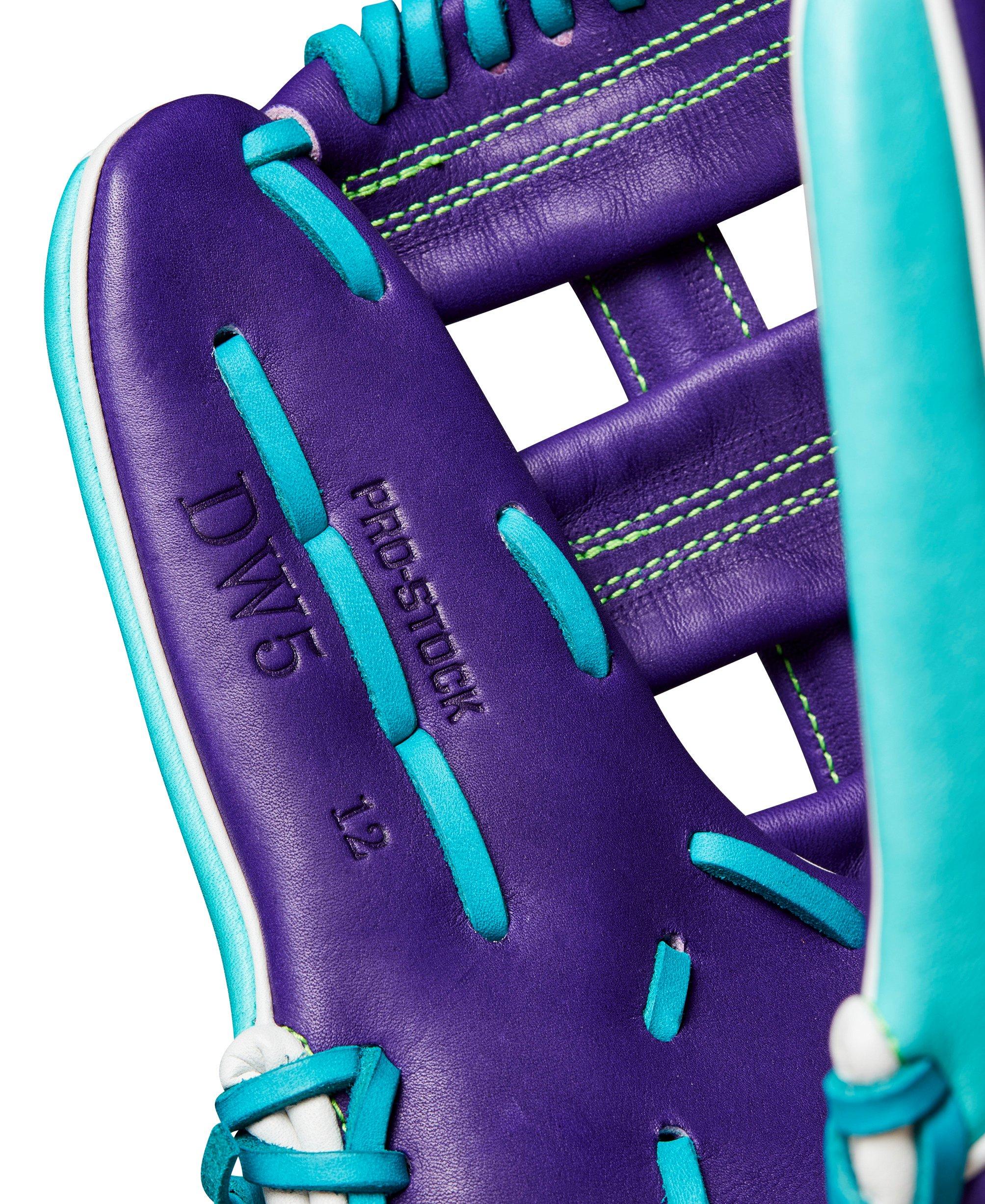Wilson A2000 Winter DW5 12” Teal/Purple Infield Baseball Glove 2024