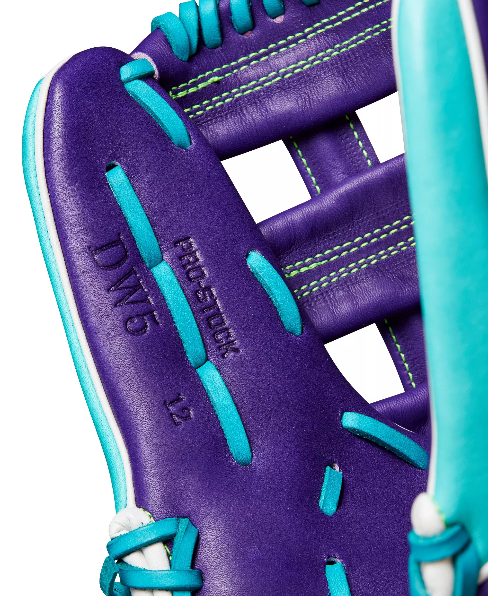 Wilson A2000 Winter DW5 12” Infield Baseball Glove 2024 - Teal/Purple - TEAL/WHITE