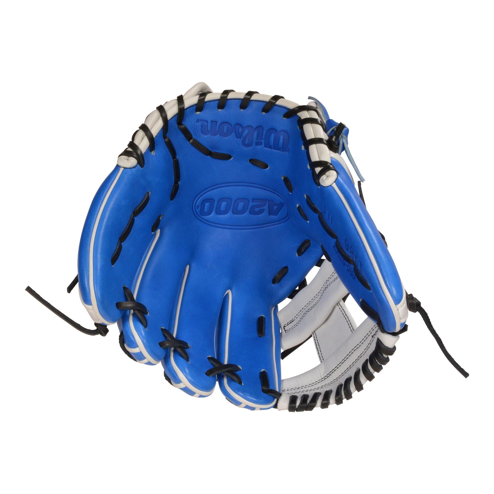Wilson A2000 SMU 11.5" Baseball Fielders Glove - Royal/Black/White - GREY/BLACK/WHITE Thumbnail View 4