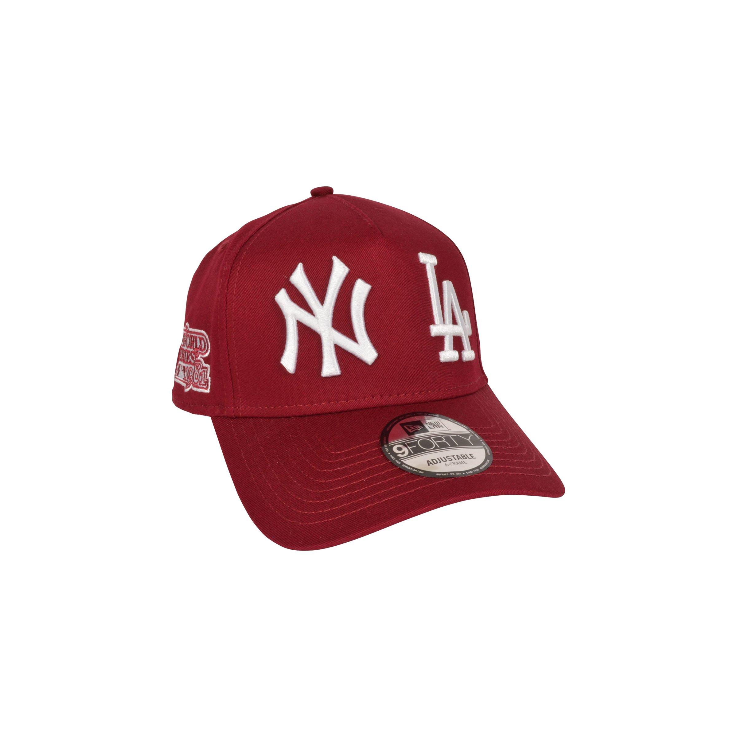 Men's New Era NY Yankees & LA Dodgers Tis the Season A-Frame Snapback-Red