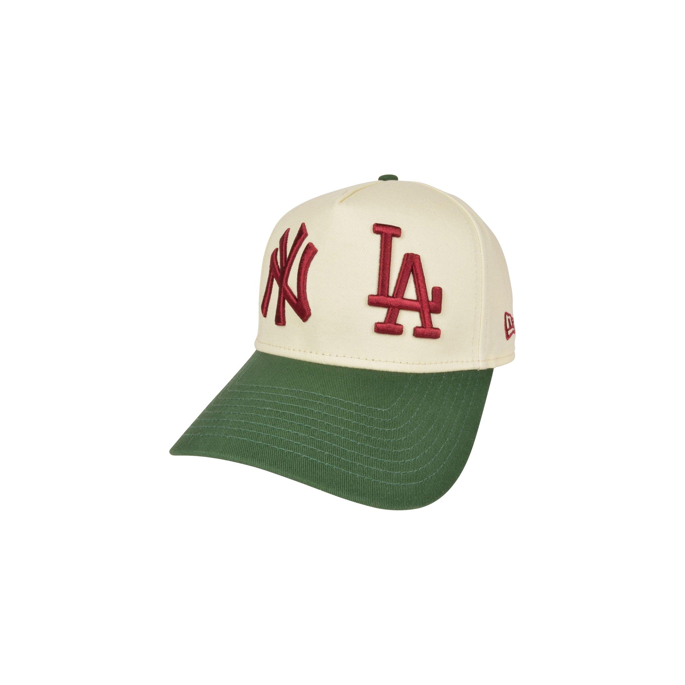 New Era NY Yankees & LA Dodgers Tis the Season A-Frame Snapback-Cream/Green - GREEN/TAN