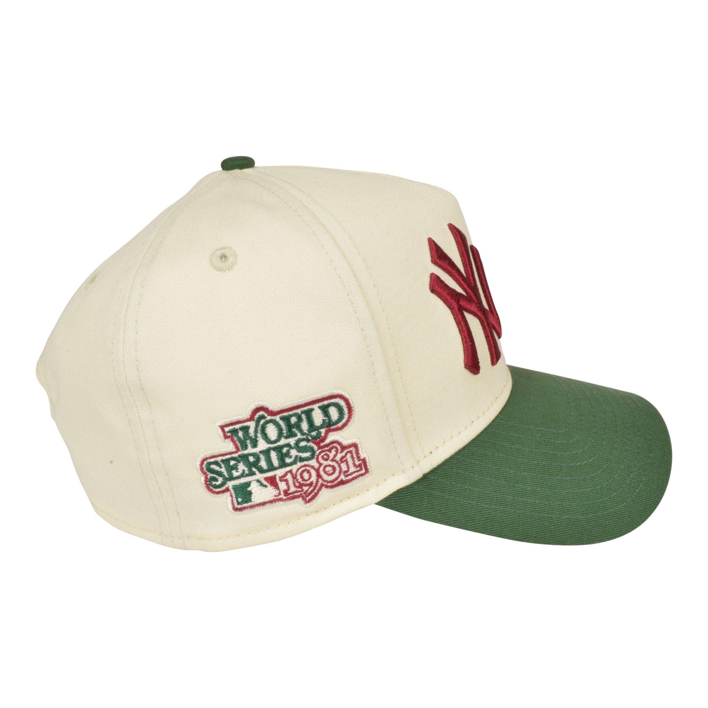 Men's New Era NY Yankees & LA Dodgers Tis the Season A-Frame Snapback-Cream/Green