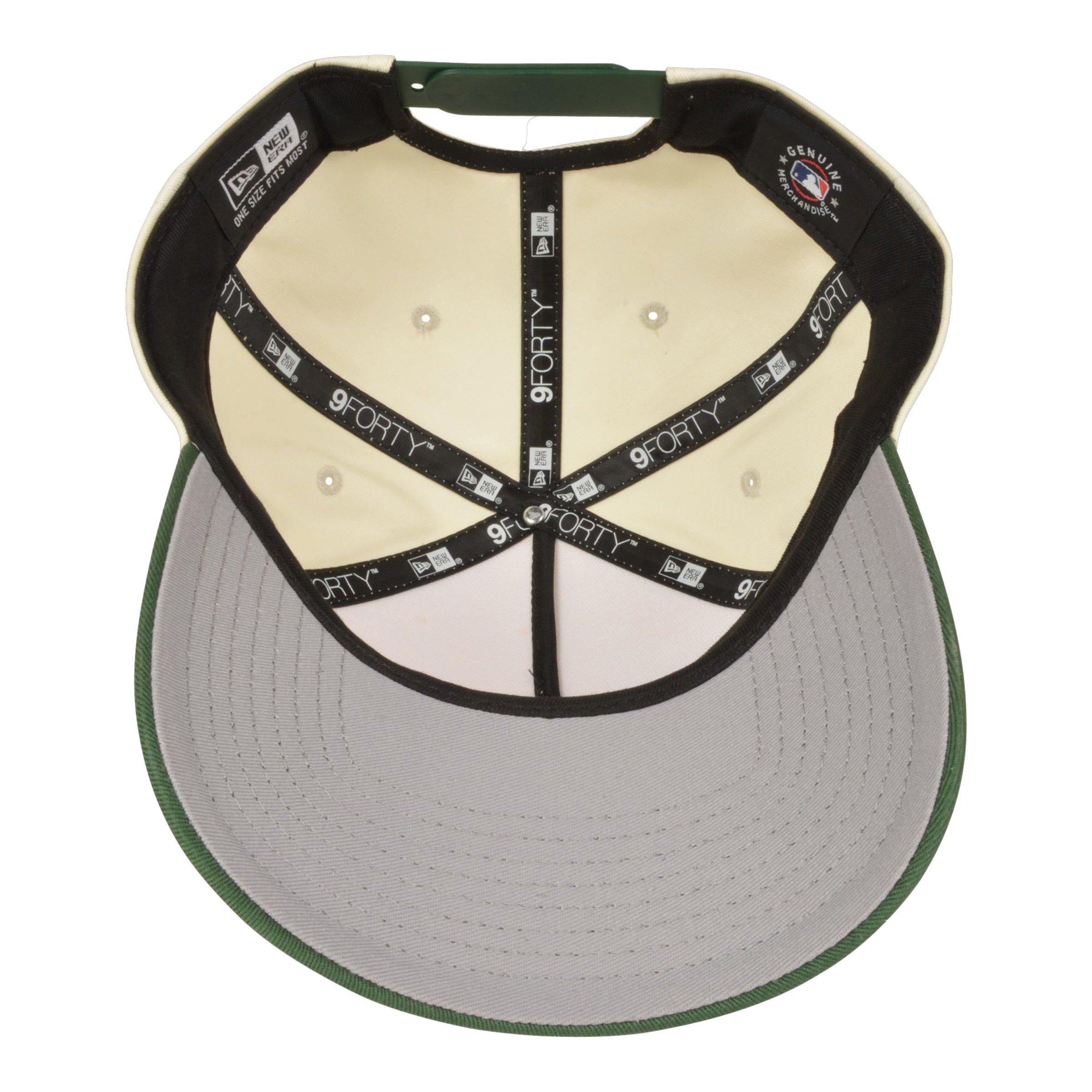 Men's New Era NY Yankees & LA Dodgers Tis the Season A-Frame Snapback-Cream/Green