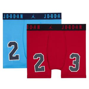 Jordan Big Boys' Flight Poly Mesh Jersey 2-Pack Briefs - Red/Blue