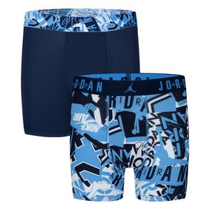 Jordan Big Boys' Flight Poly Mash Up 2-Pack Briefs - Blue/Multi