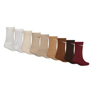 Nike Big Kids' 9-Pack Crew Box Set Socks - Neutral