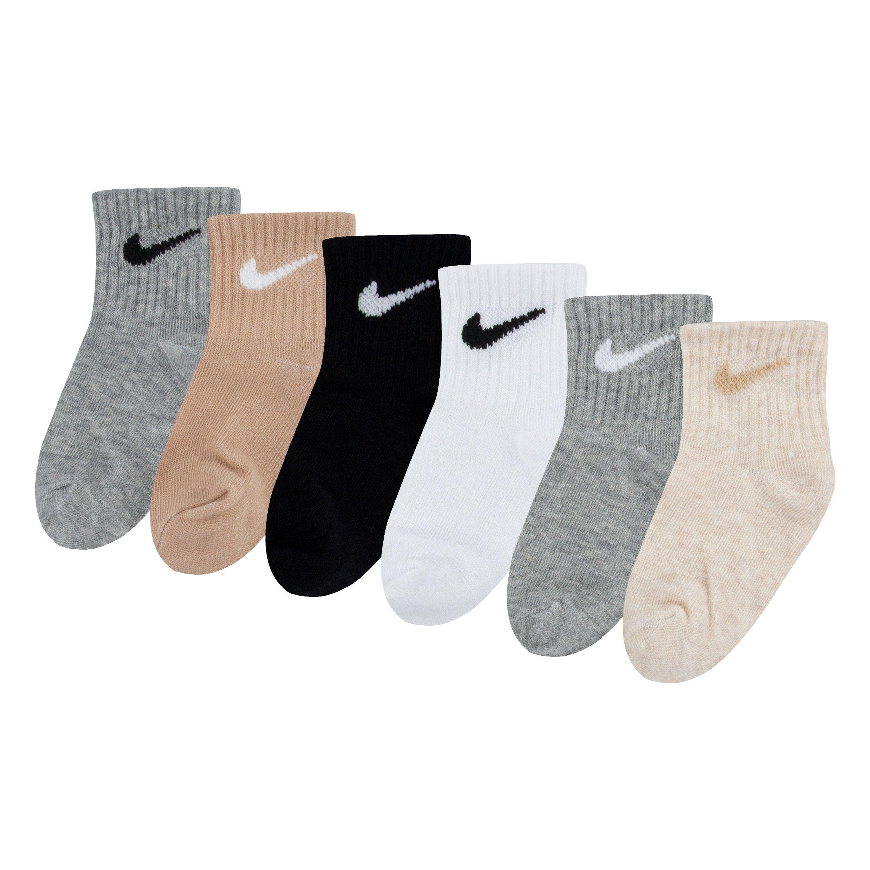 Infant Kids' Nike 6-Pack Ankle Socks - Grey/Assorted
