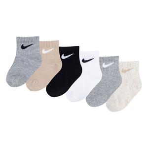 Nike Infant Kids' 6-Pack Ankle Socks - Grey/Assorted