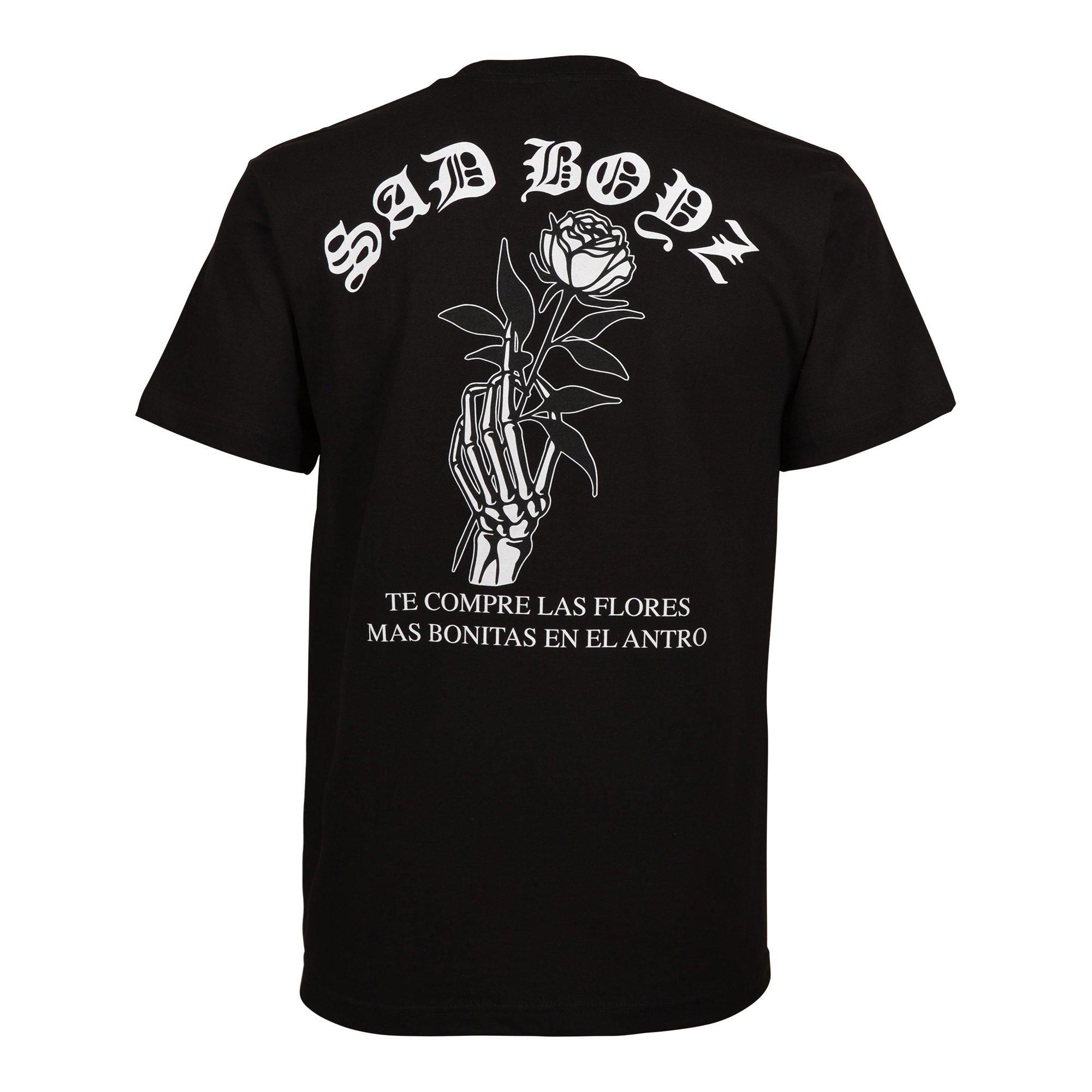 Sad Boyz Men's Las Flores Tee - BLACK Thumbnail View 2