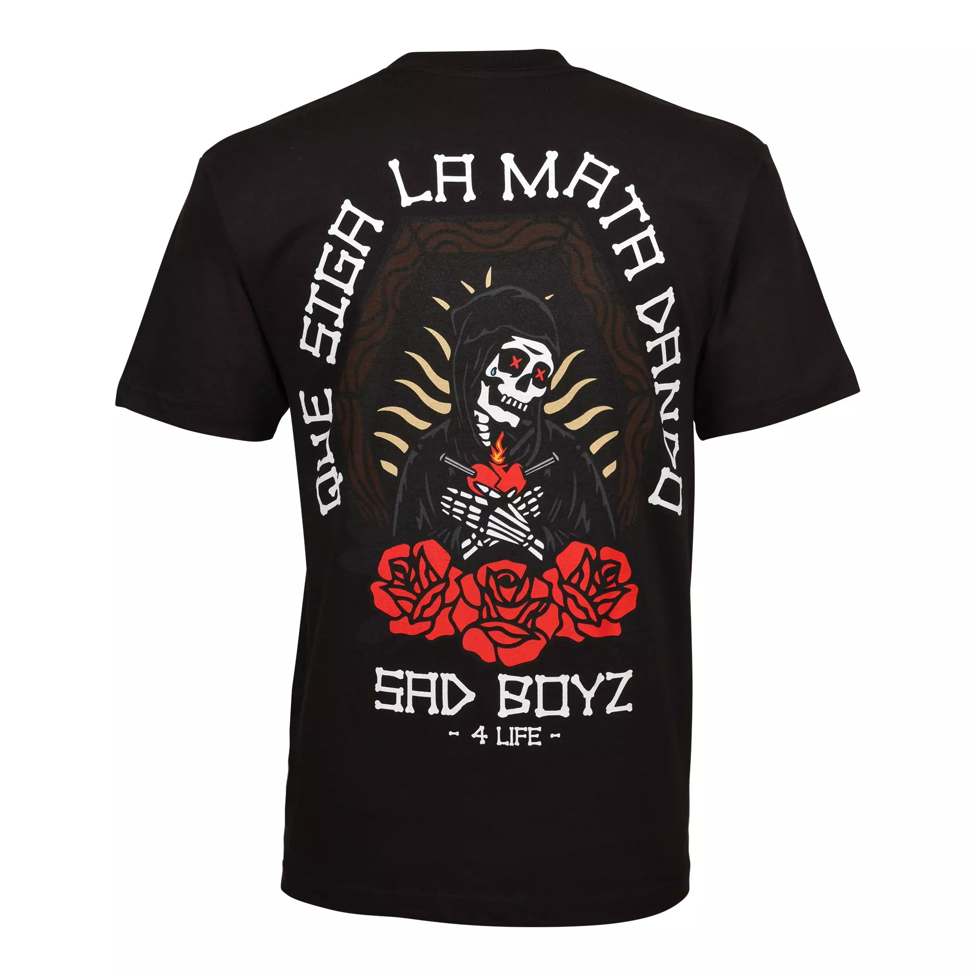 Sad Boyz Men's Roses Tee - BLACK