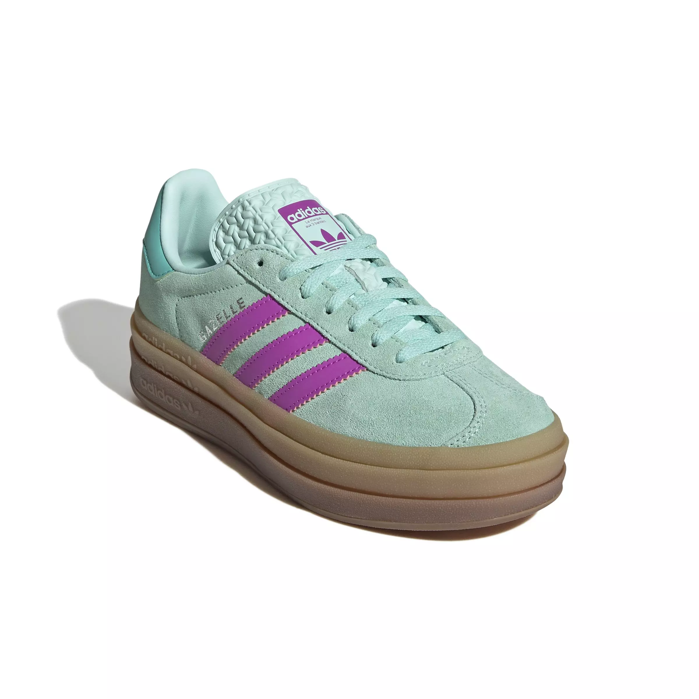 adidas Originals Gazelle Bold "Clear Mint/Flash Pink/Mint Rush" Grade School Girls' Shoe - MINT