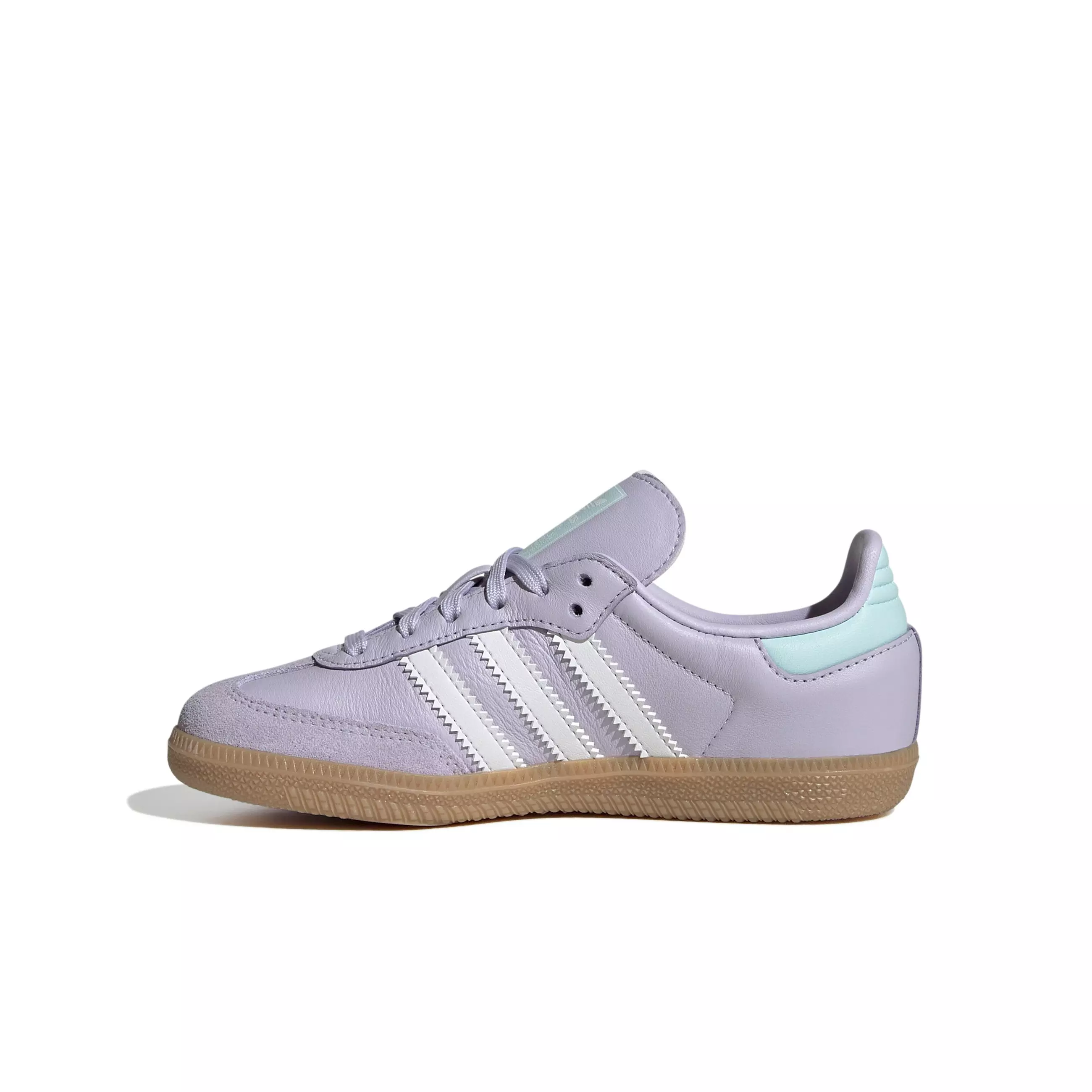 adidas Originals Samba "Silver Dawn/Crystal White/Semi Flash Aqua" Preschool Girls' Shoe - LILAC