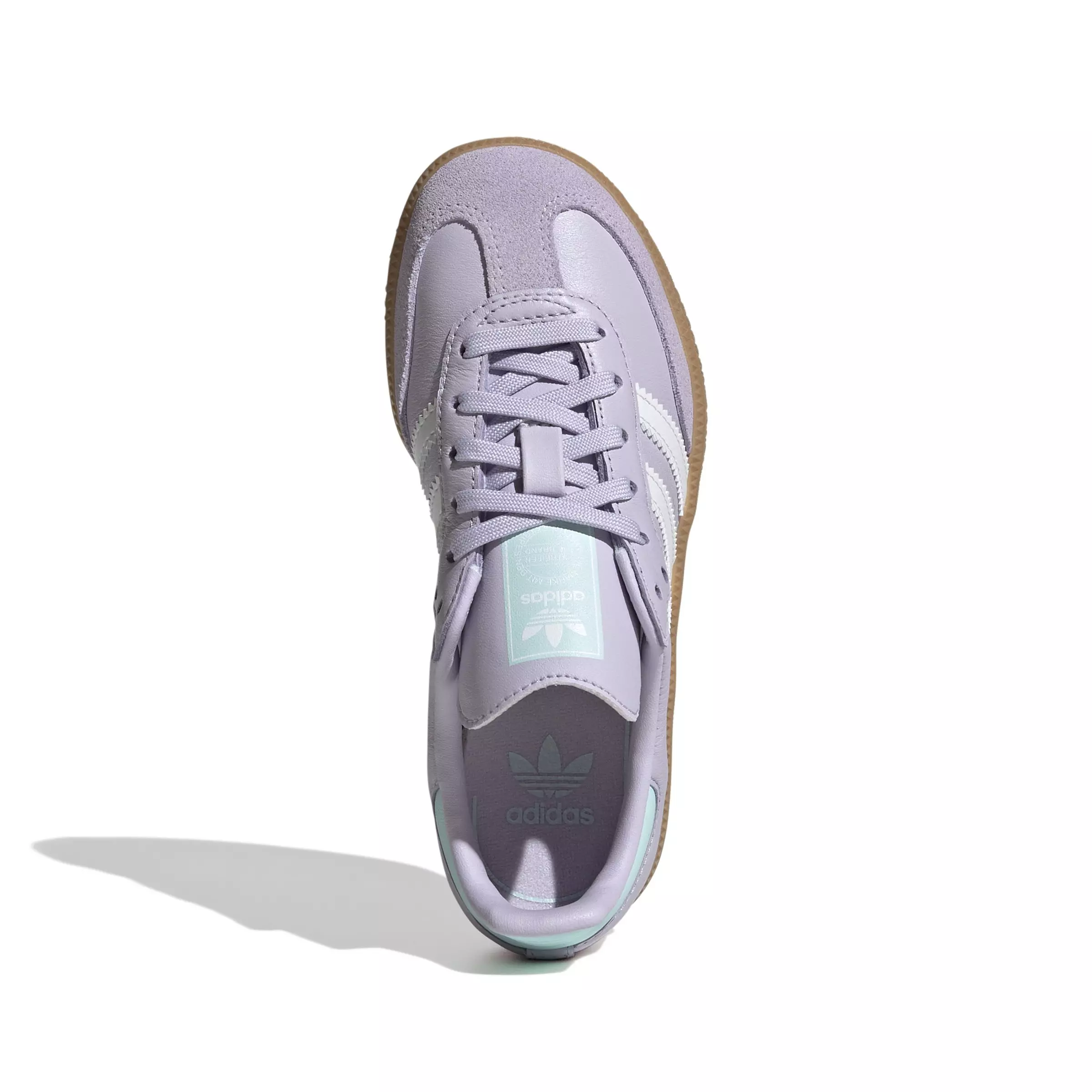 adidas Originals Samba "Silver Dawn/Crystal White/Semi Flash Aqua" Preschool Girls' Shoe - LILAC