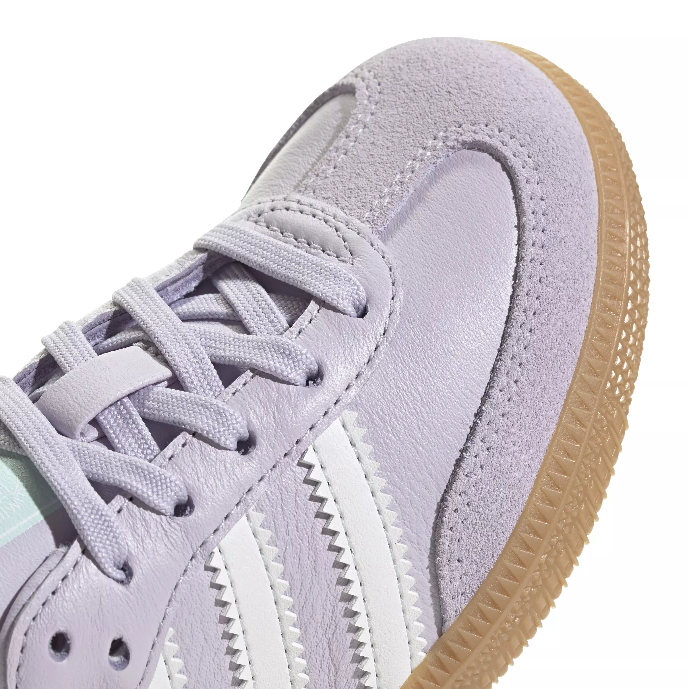adidas Originals Samba "Silver Dawn/Crystal White/Semi Flash Aqua" Preschool Girls' Shoe - LILAC
