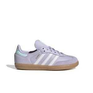adidas Originals Samba "Silver Dawn/Crystal White/Semi Flash Aqua" Preschool Girls' Shoe