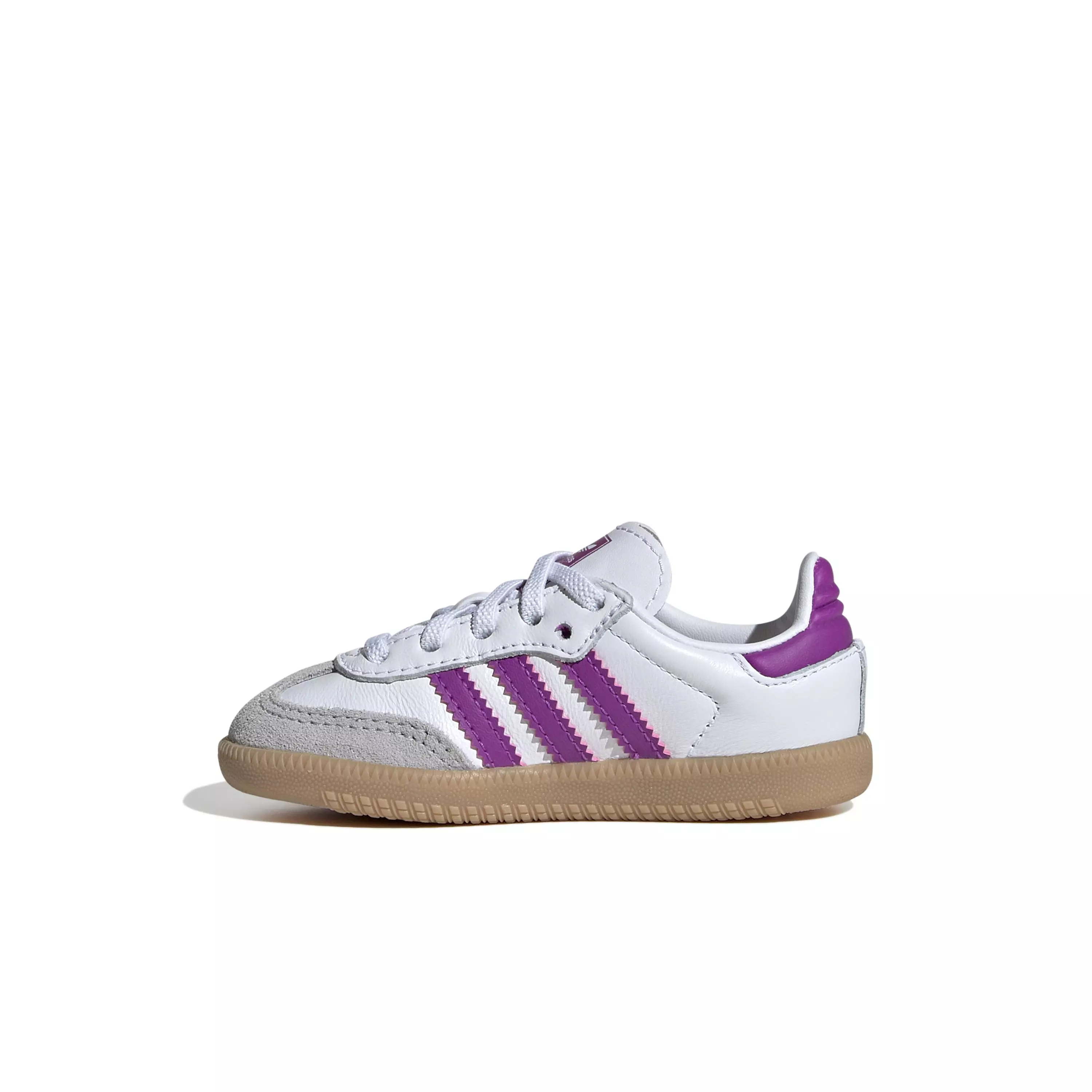 adidas Originals Samba "Ftwr White/Purple Burst/Gum" Toddler Girls' Shoe - WHITE/PINK