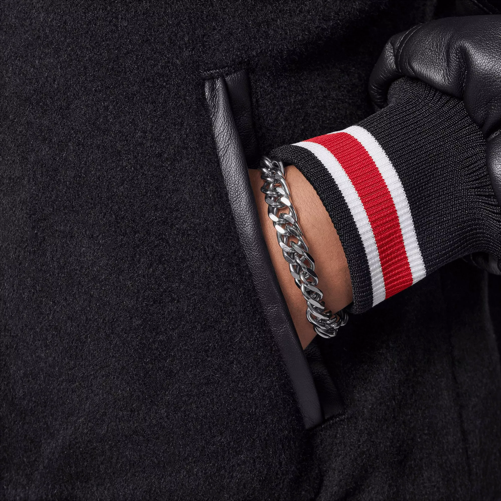 Jordan Big Boys' Varsity Jacket - Black - BLACK