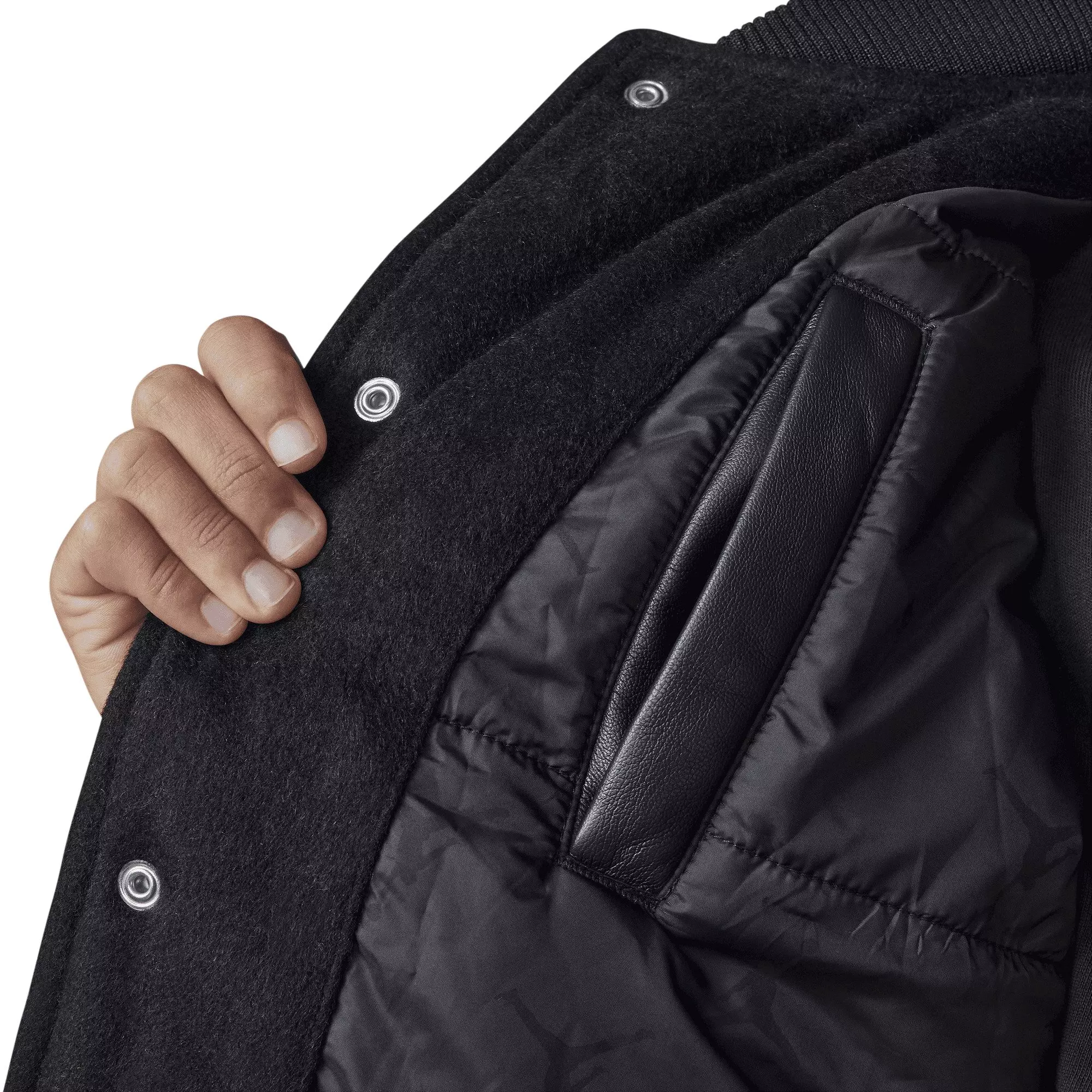 Jordan Big Boys' Varsity Jacket - Black - BLACK